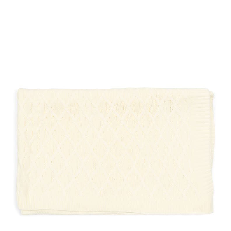 Knit Cable Throw off-white 170x130