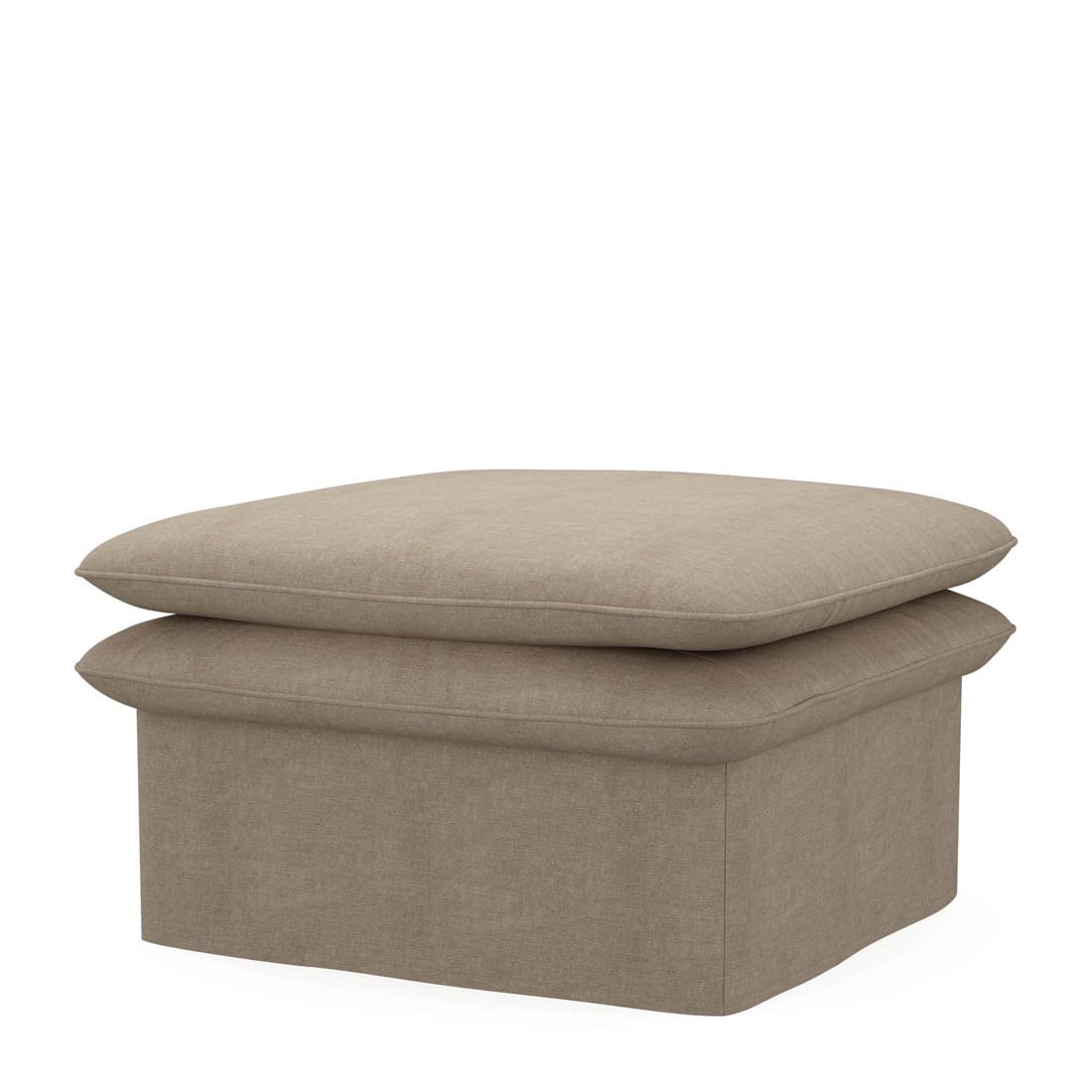 Continental Foostool 105x90, Washed Cotton, Natural