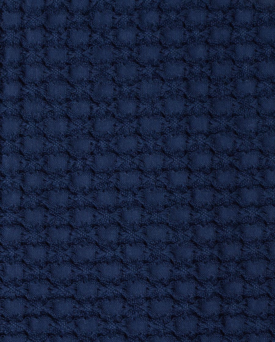 Waffle Organic Cotton 160x240 dark blue