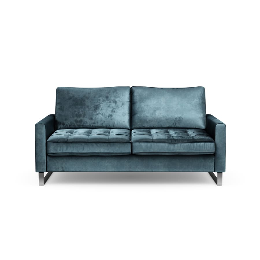 West Houston Sofa 2,5 Seater Velvet Petrol