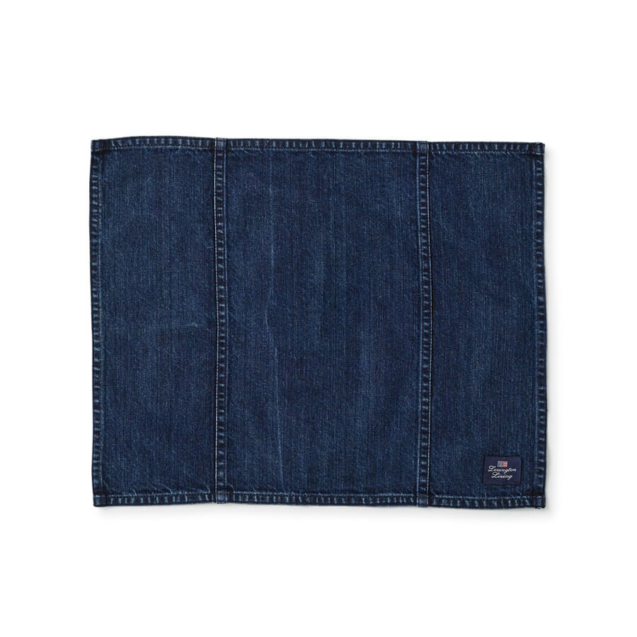 Icons Cotton Twill Placemat Denim Blue 40x50