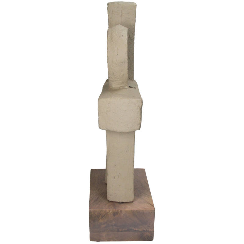 Ornament Papermache beige