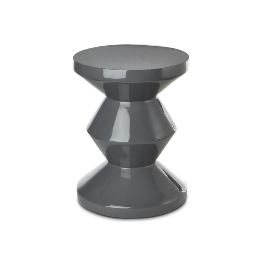 Zig Zag Stool darkgrey D35,5/H46