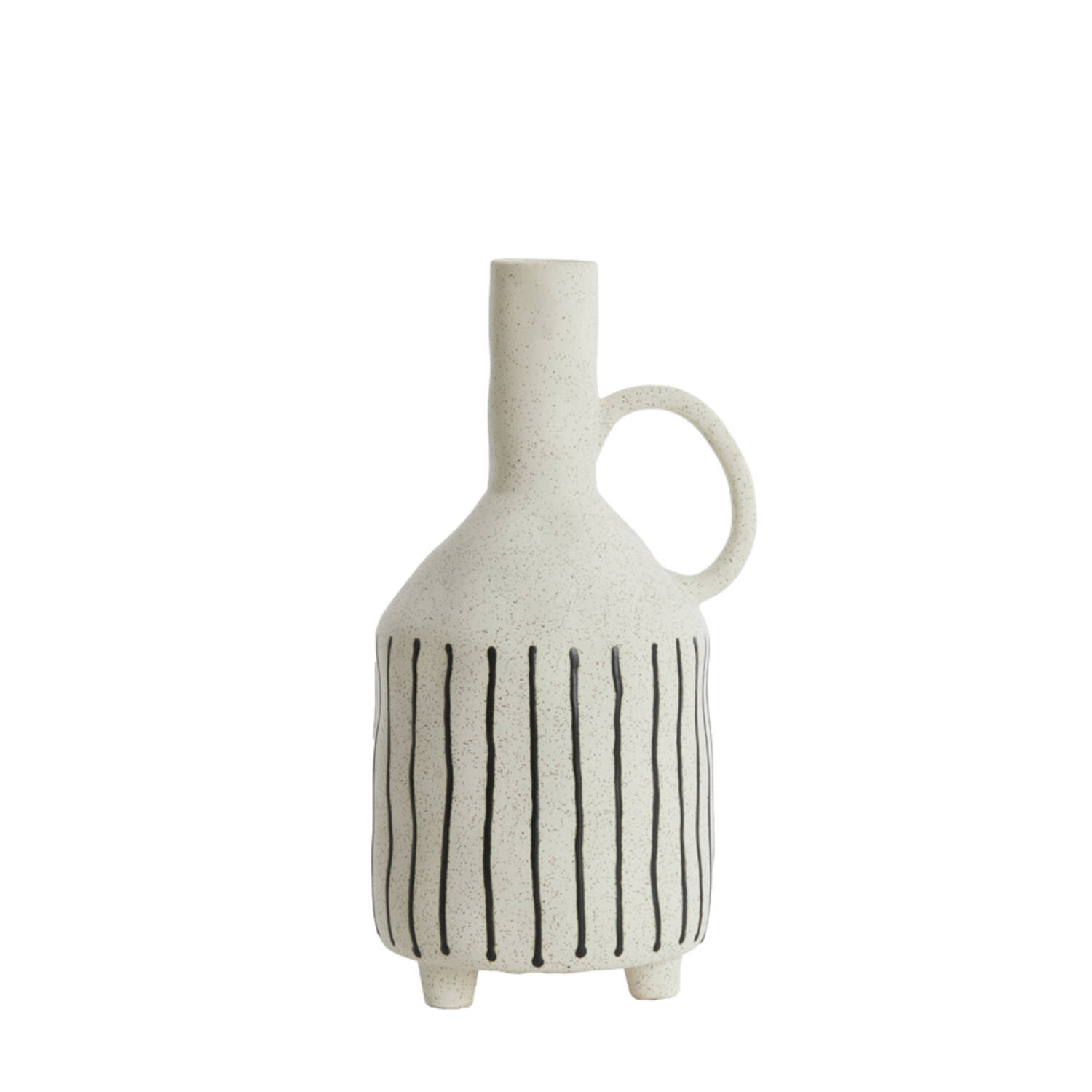 Vase Jonai creme-schwarz
