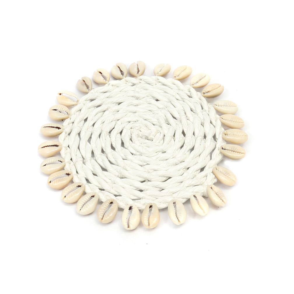 Seagrass Shell Coaster white