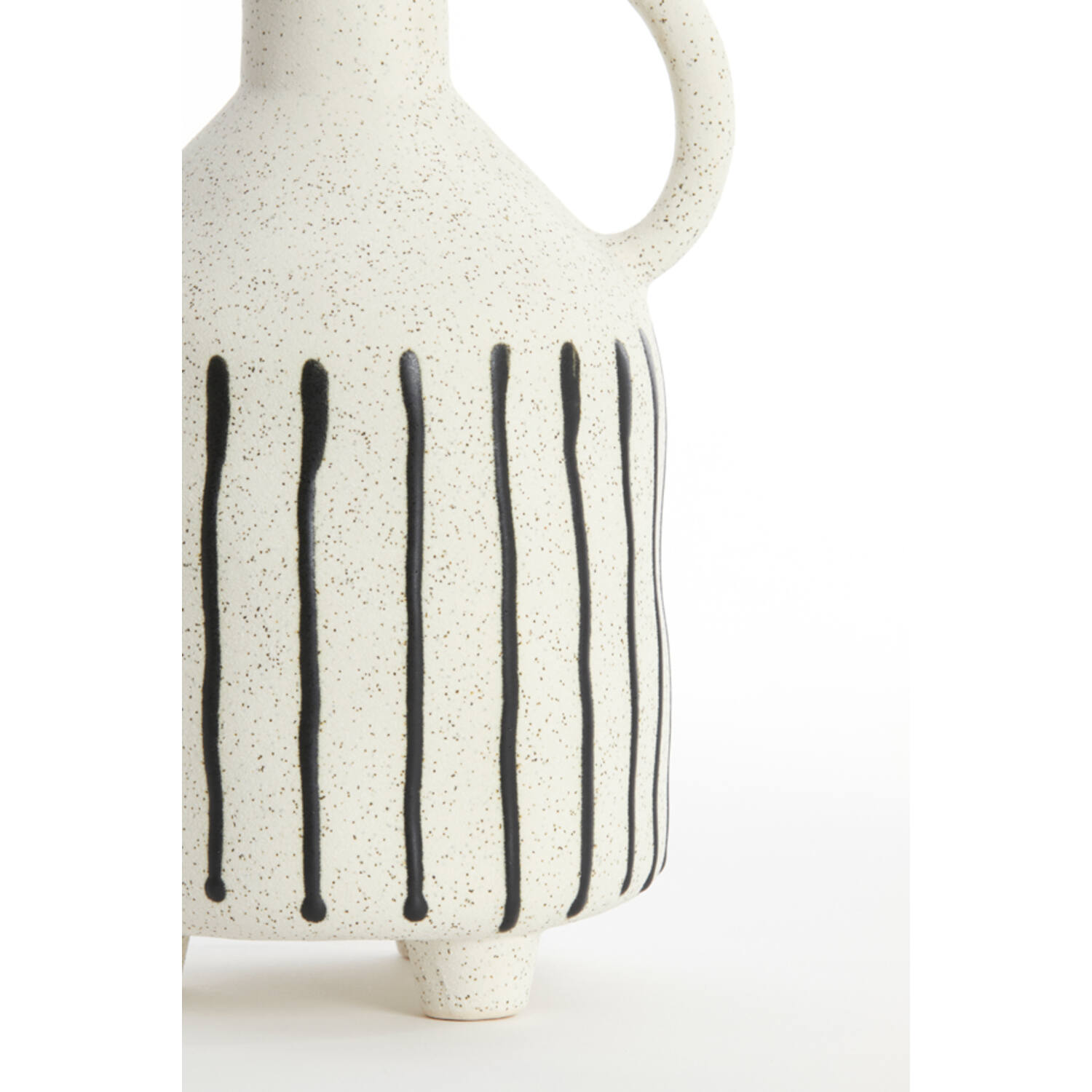 Vase Jonai creme-schwarz
