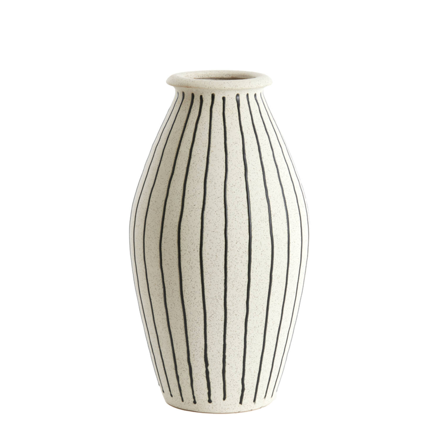 Vase Diphu H43 creme-schwarz