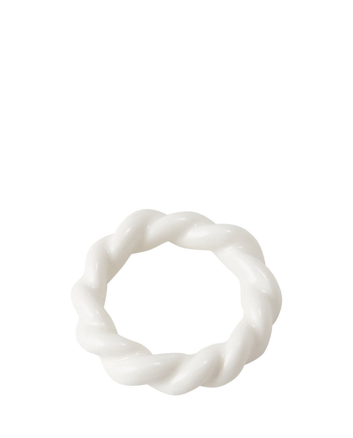 Twisted Napkin Ring white