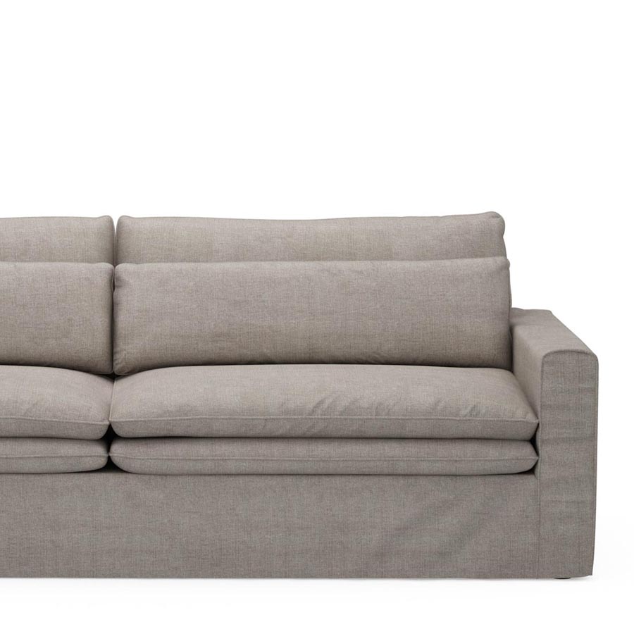 Continental Sofa 3,5 Seater, washed cotton, stone