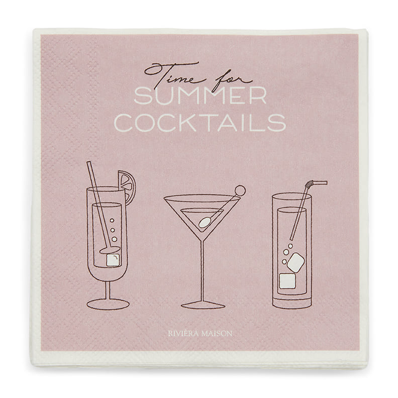 Paper Napkin Summer Cocktails
