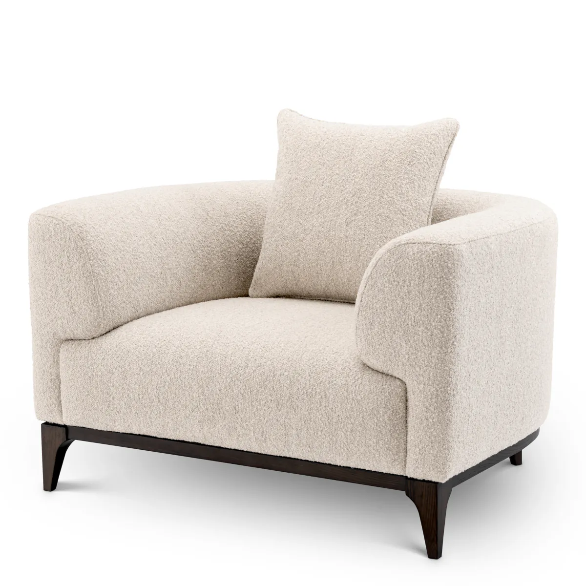 Chair Brennan bouclé chalk white