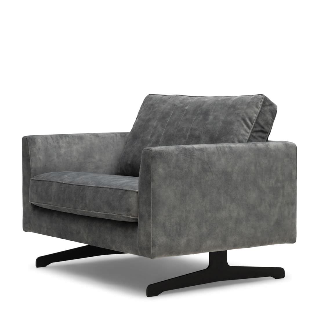 The Camille Armchair, velvet, frosty green