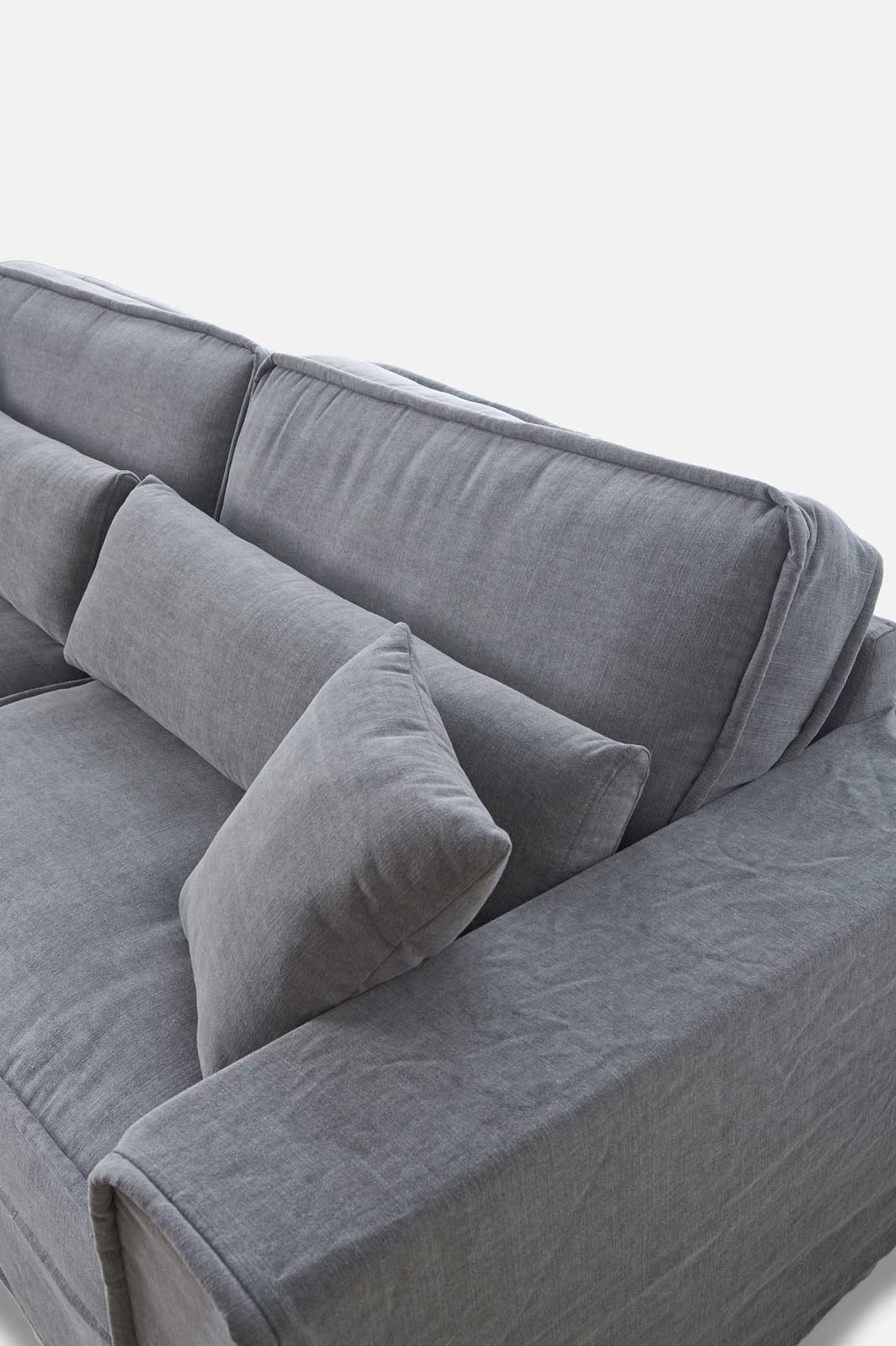 Metropolis Sofa 3,5 Sitzer, Baumwolle Grey