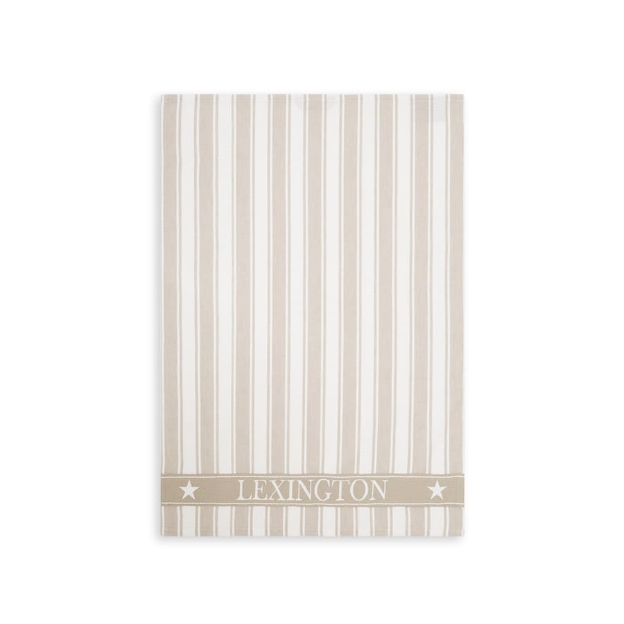 Icons Cotton Waffle Striped Beige/White 50x70