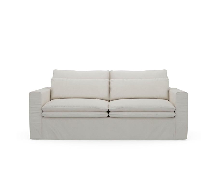 Continental Sofa 2,5 Seater, oxford weave, Alaskan White