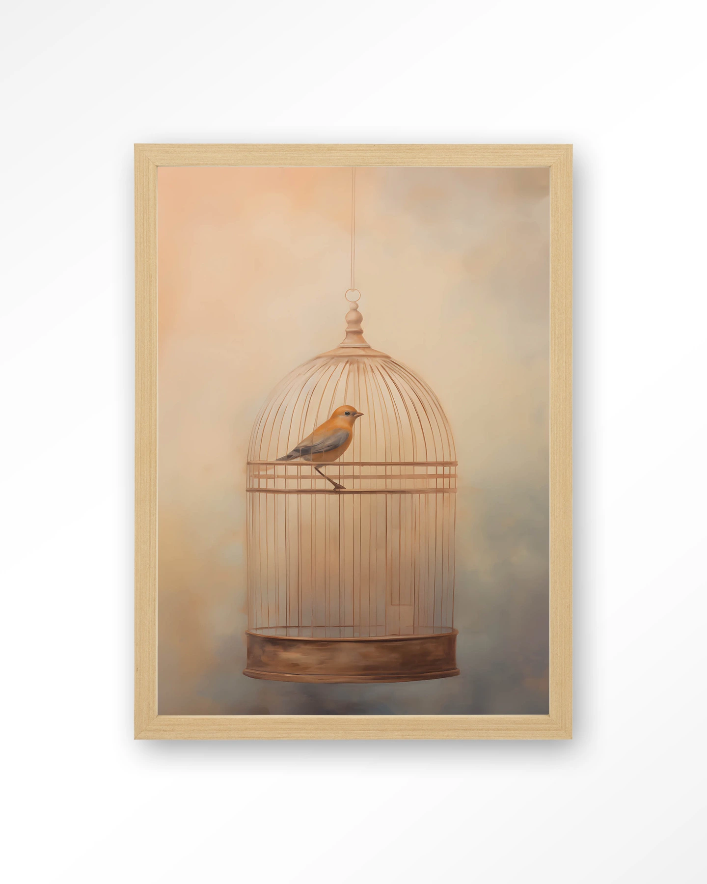Bird Cage 50x70 Wooden nat.