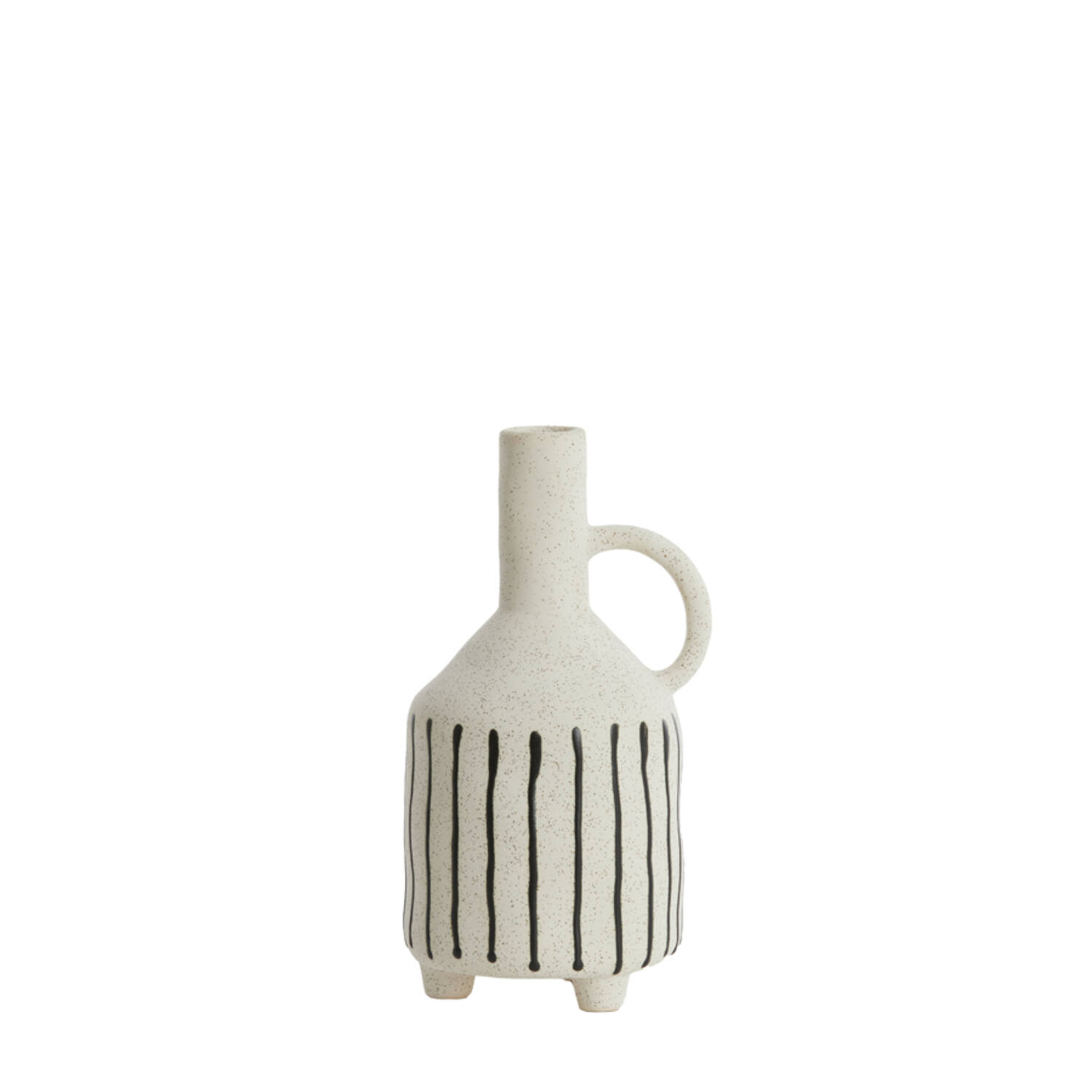 Vase Jonai creme-schwarz