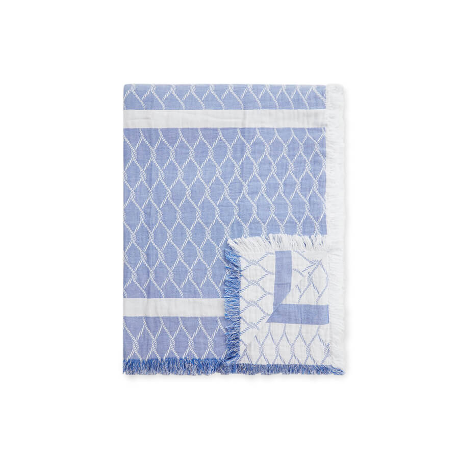 Striped Bedspread 160x240 bl/w