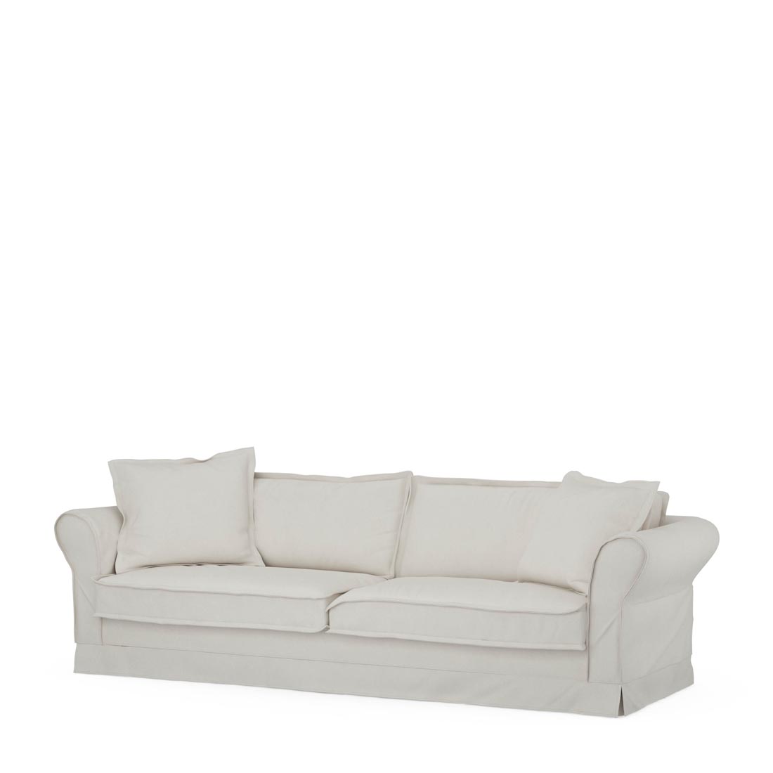 Carlton Sofa 3,5 Seater, oxford weave, alaskan white
