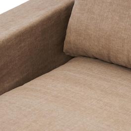 Continental Love Seat, oxford weave, anvers flax