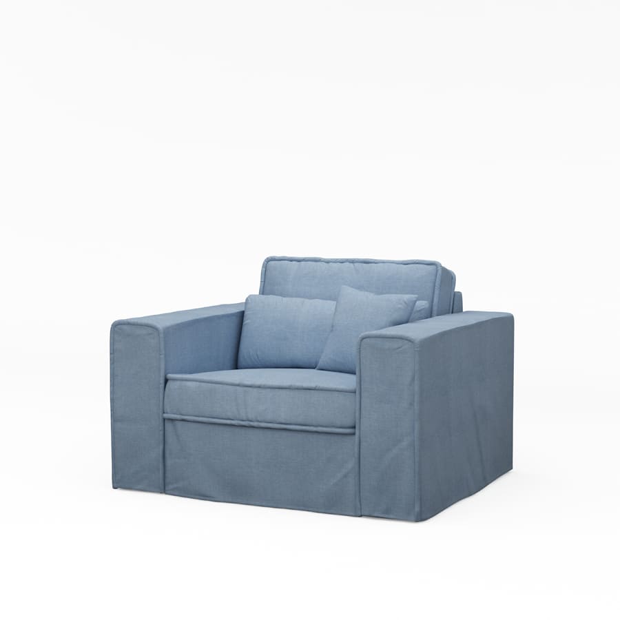 Metropolis Love Seat Ice Blue