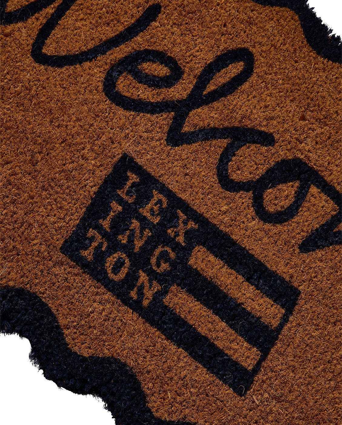 Welcome Door Mat 90x45 natural/blue