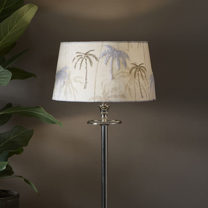 Palm Tree Linen Lamp Shade 17x30