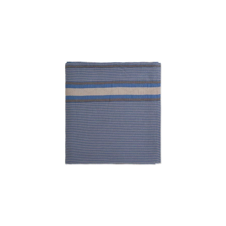 Side Stripe Bedspread 160x240 blue