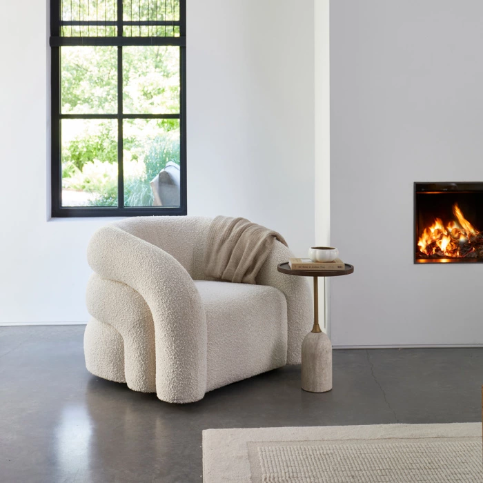 Vittorio Swivel Armchair white