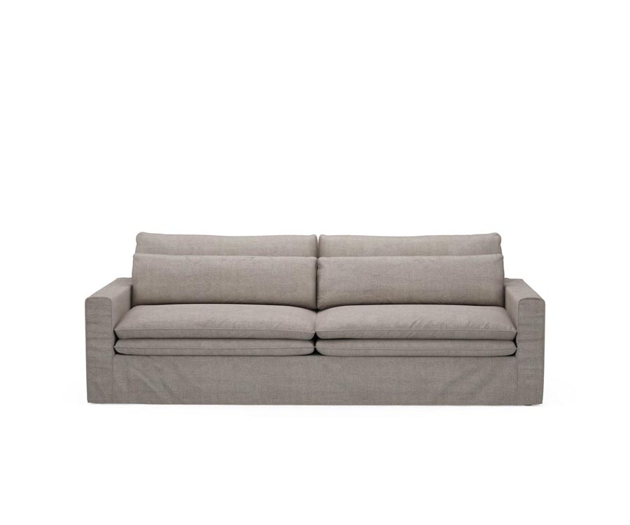 Continental Sofa 3,5 Seater, washed cotton, stone