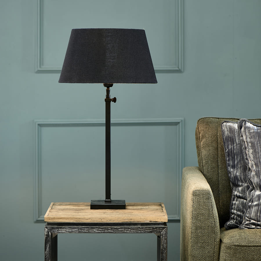 Loveable Linen Lampshade all black 28x38