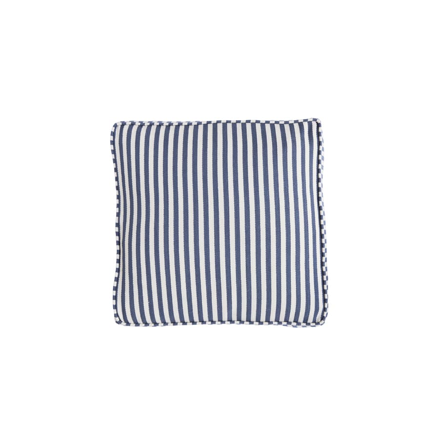 Sitzkissenbezug 45x45xH7 Striped Cotton blue