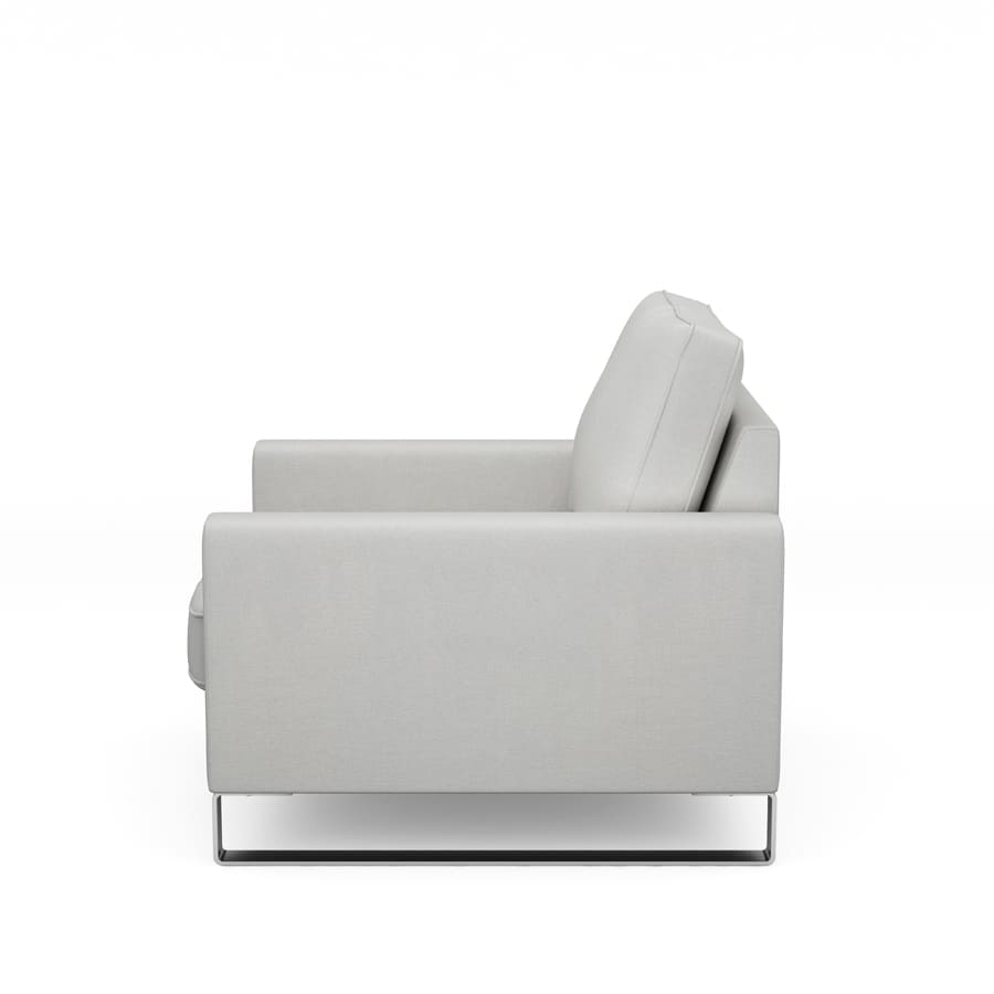 West Houston Sessel, Baumwolle Ash Grey