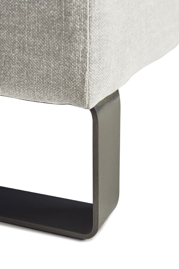West Houston Ecksofa Chaiselongue Links, Baumwolle Ash Grey