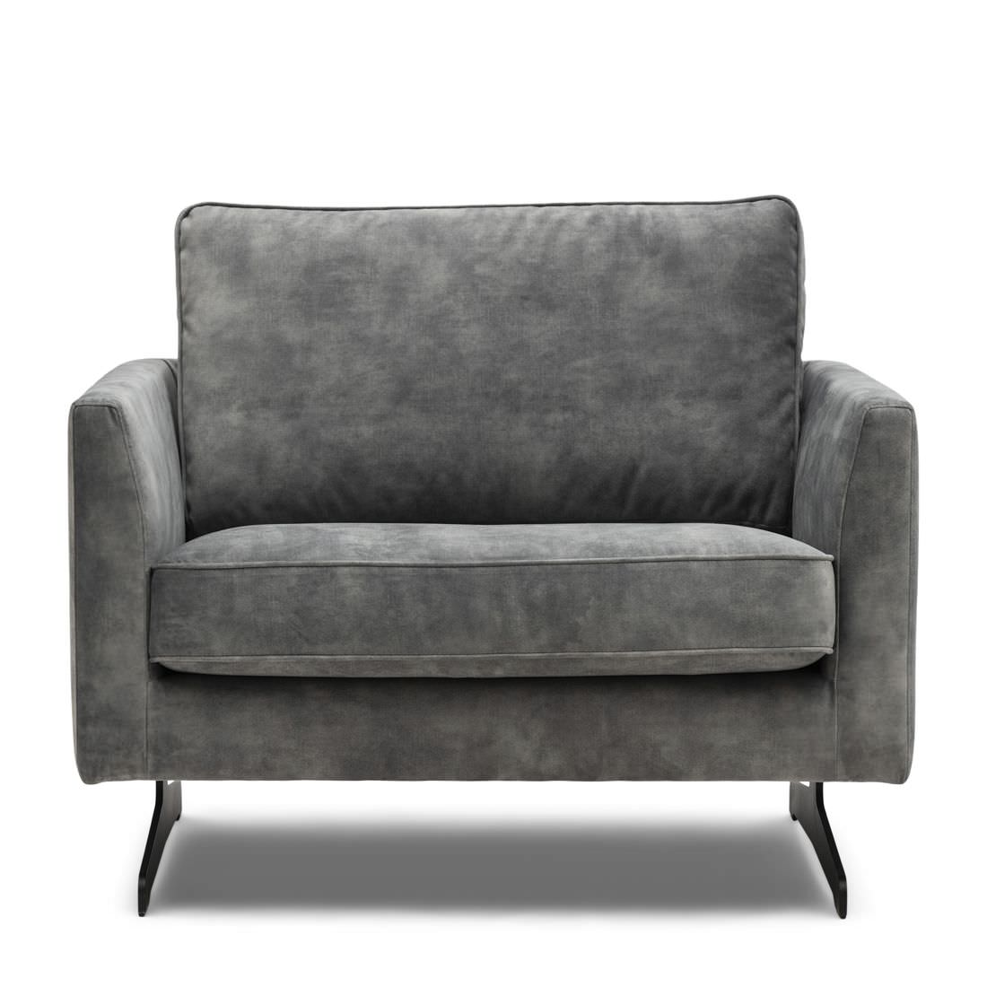 The Camille Armchair, velvet, frosty green