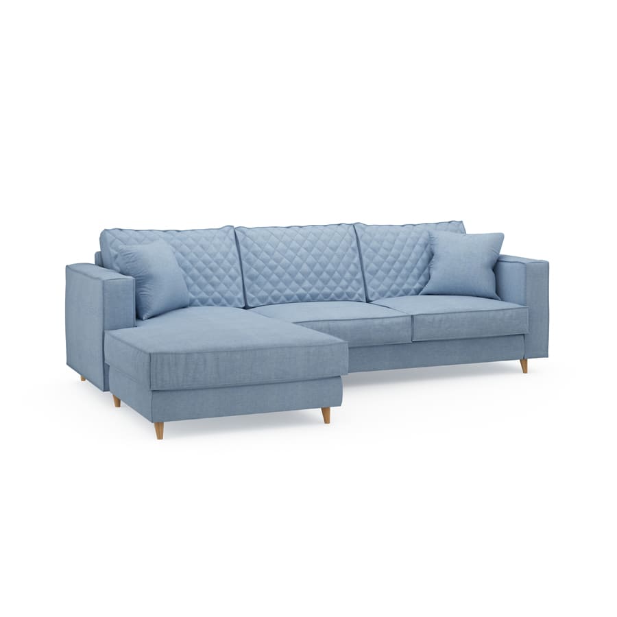 Kendall Sofa with Chaiselongue Left Cott Ice Blue