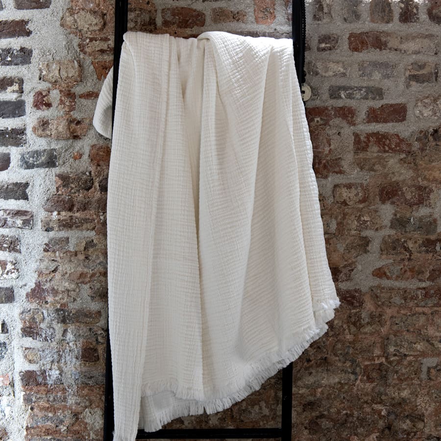 Plaid Puglia 130x260 offwhite