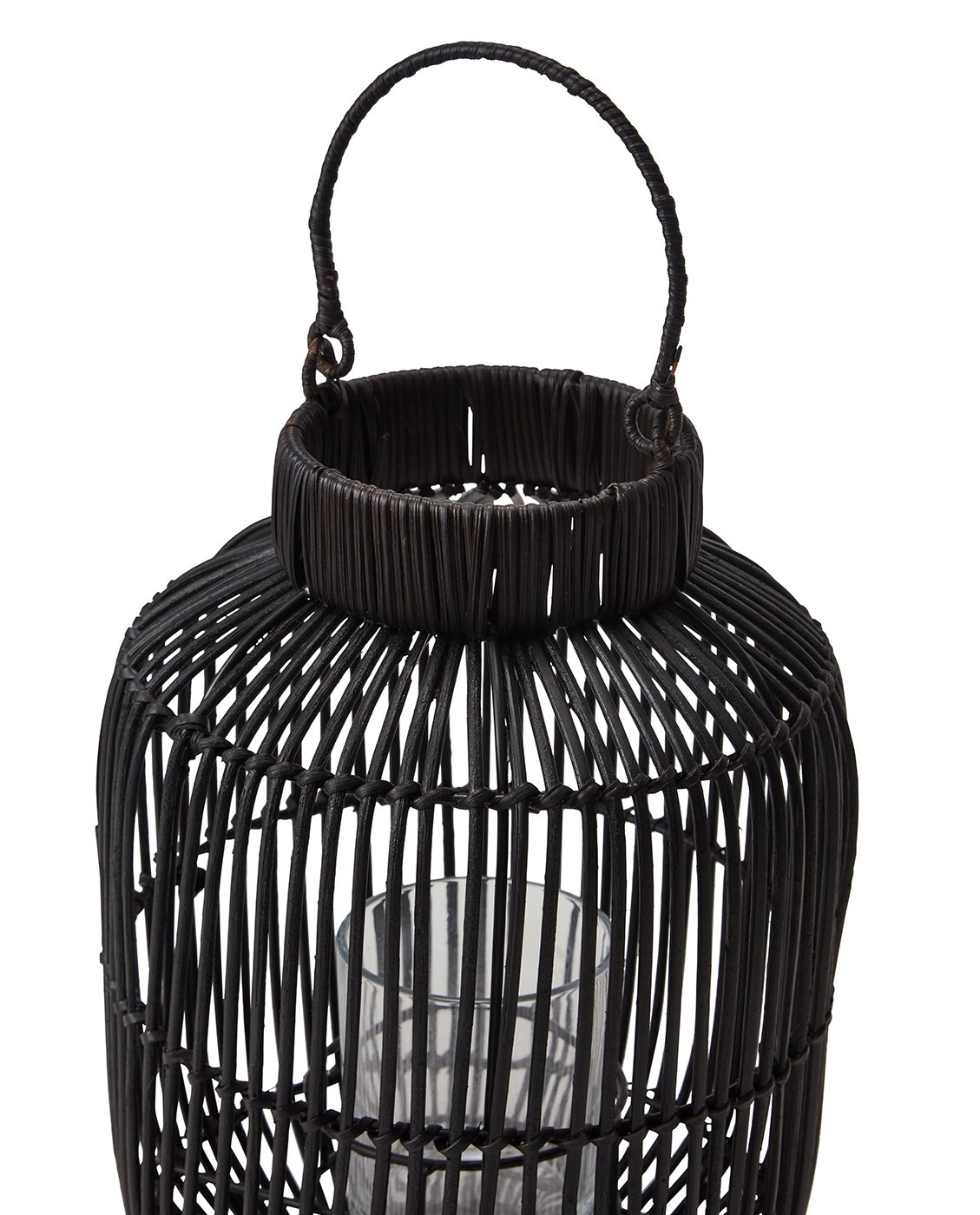 Rattan Lantern S black