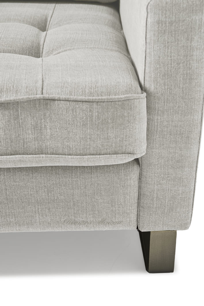 West Houston Sessel, Baumwolle Ash Grey