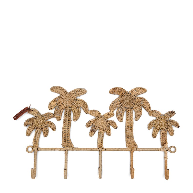 Rustic Rattan Pretty Palm Coat Rack