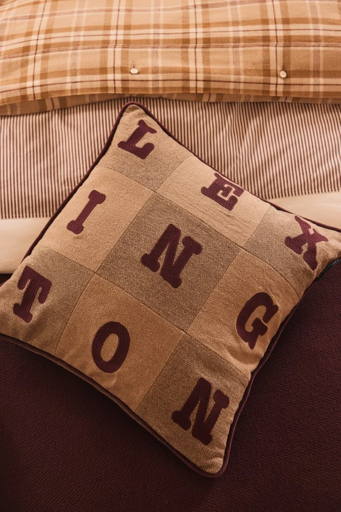 KB LetterPat Tweed 50x50 beige/brown/fig