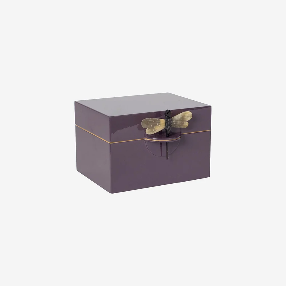Box w Dragonfly B lavender