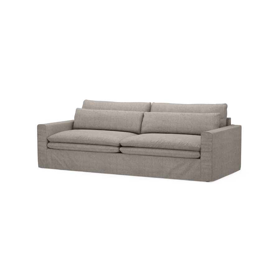 Continental Sofa 3,5 Seater, washed cotton, stone