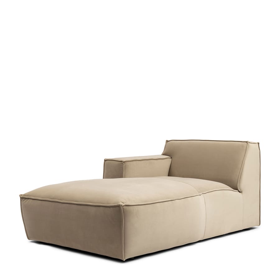 The Jagger Chaise Longue Left Light Taupe