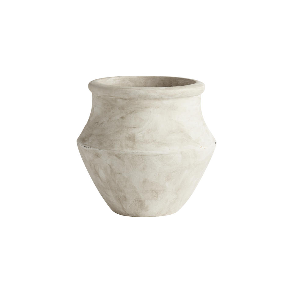 Terracotta Pot S washed white