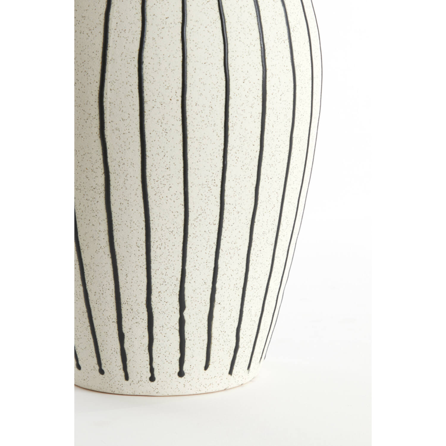Vase Diphu H43 creme-schwarz