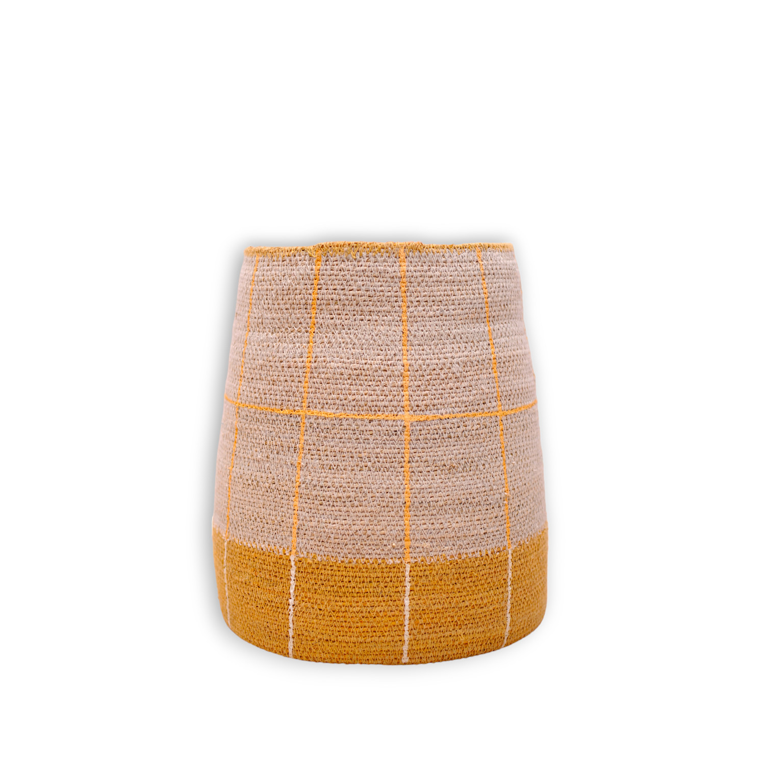 Korb nat.curry kariert  D25