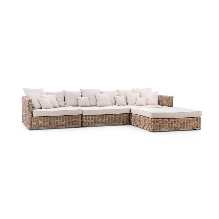 Dunes Sofa mit Hocker Kissen