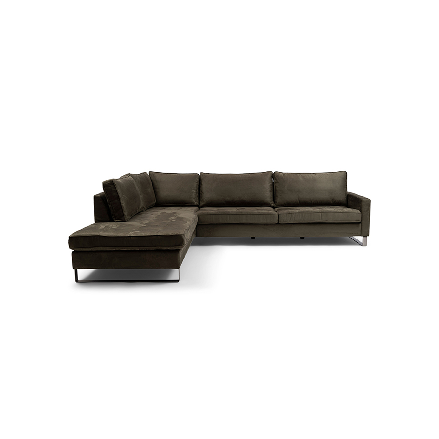 West Houston Corner Sofa Chaise Longue Left, celtic weave, pacific turtle grey