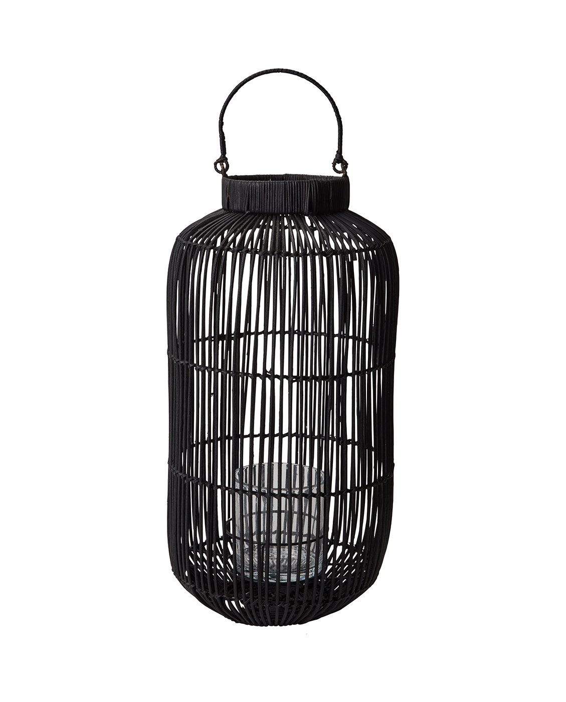 Rattan Lantern S black